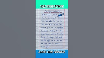 One Page English Writing essay ||  IN improve english handwriting||