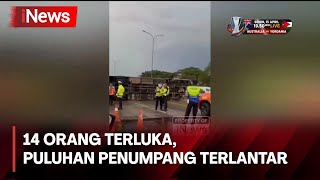 Bus Jakarta-Cirebon Terguling di Tol Cipali KM 98 - iNews pagi 11/04