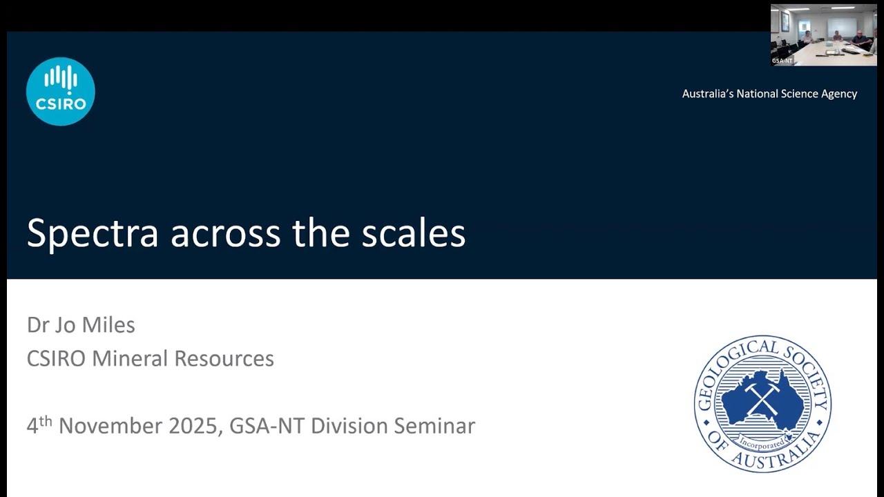 GSA-NT Seminar: From drillcore to continents: Hyperspectral mapping for geologists
