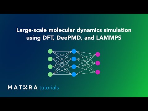 Mat3ra Tutorial: Large-scale molecular dynamics simulation using DFT, DeePMD, and LAMMPS