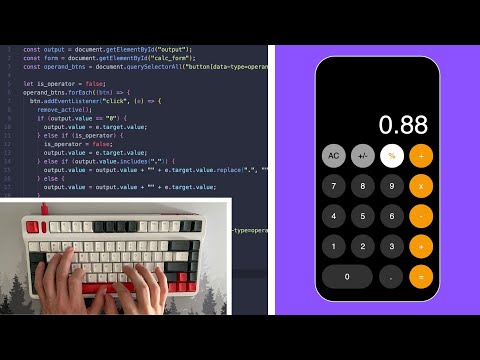 ASMR Programming - Calculator iPhone App with JavaScript (No talking)