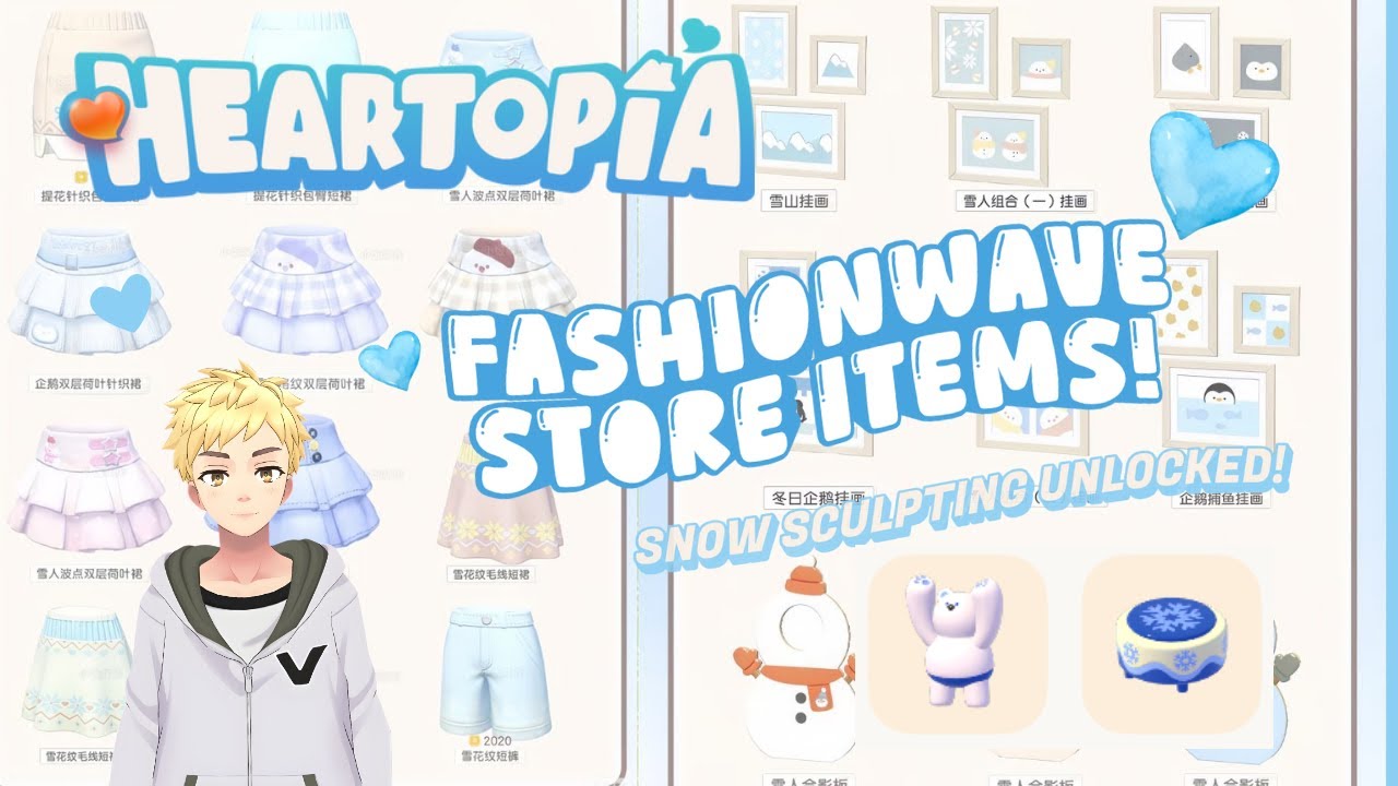 Let's play 𝐇𝐞𝐚𝐫𝐭𝐨𝐩𝐢𝐚! Winter Fashionwave Store Full Items! Snow Sculpting? Day 1-3 Eggs Location!
