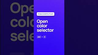 How to quickly open the color selector in #figma with this #figmatutorial  #shortvideo