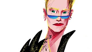 My first portrait of Tilda Swinton Digital illustration