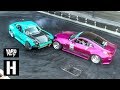 Rotary vs V8 Tandem Drift Car Shredding