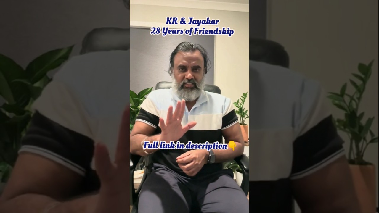 KR & Jayahar "28 years of friendship"