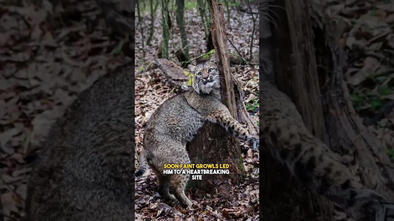 A Baby Bobcat Begged The Man To Go And Save His Mother
