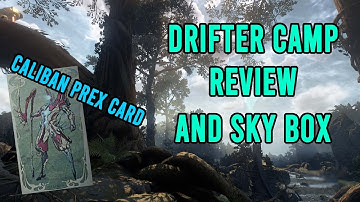 Warframe. Drifter camp review. and skybox. with Caliban Prex Card.
