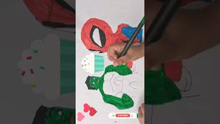 Spiderman,hulk #friendship #spiderman #hulk #art #viral #artist #drawing  #shorts #short #artist