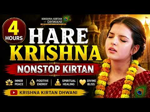 Nonstop Hare Krishna Hare Rama Kirtan (4 Hours) | Divine Maha Mantra Chanting & Meditation Music