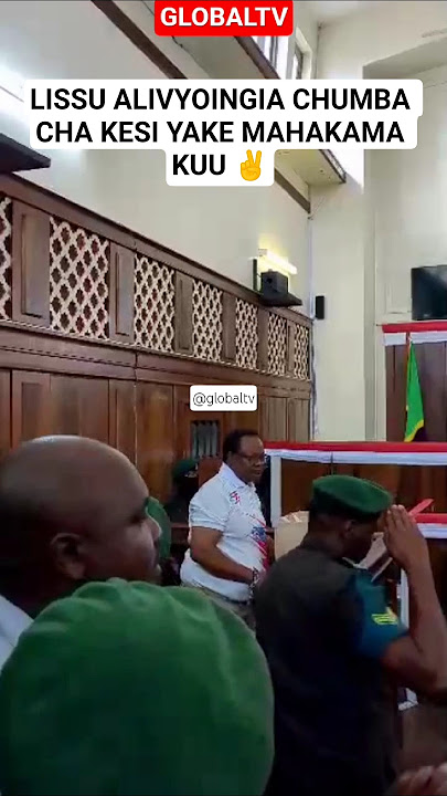 VIDEO: TUNDU LISSU ALIVYOINGIA CHUMBA CHA KESI YAKE MAHAKAMA KUU LEO ✌️#chadema #globaltv #lissu
