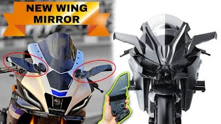 H2r wings mirror for R15 🤯🔥 #h2r #r15 #modified #viral #explore
