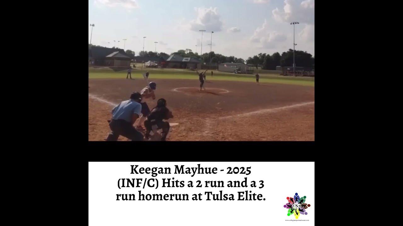 Keegan Mayhue 2025 (INF/C) Hits a 2 run and a 3 run homerun at Tulsa