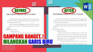 Cara Menghilangkan Garis Biru Di Word