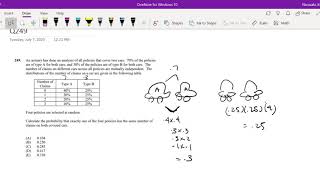 SOA Exam P Question 249 | Binomial Distribution