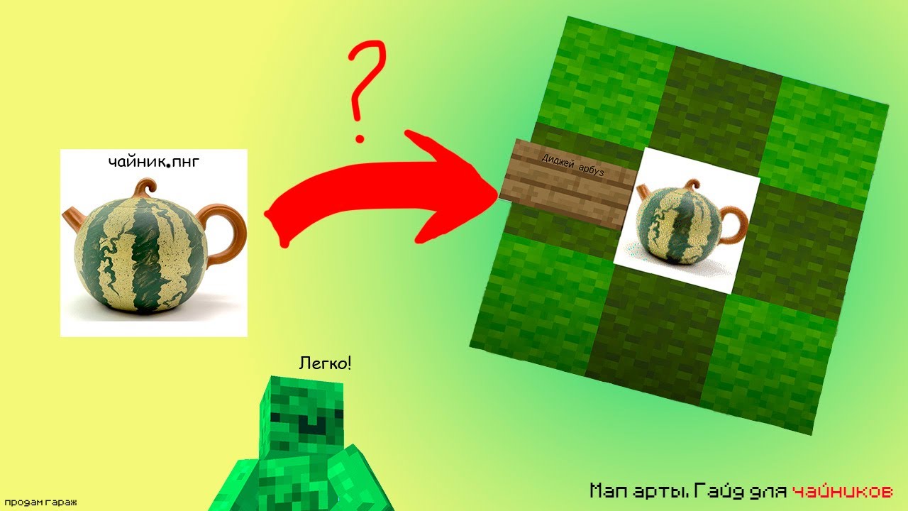 Гайд по мап артам для ЧАЙНИКОВ. Что такое? Как строить? || Minecraft ...