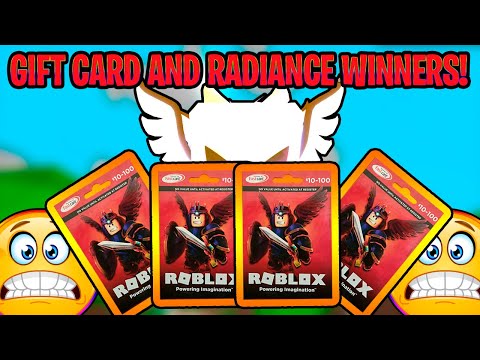 Radiance And Roblox Gift Card Winners Announced - card for dm roblox