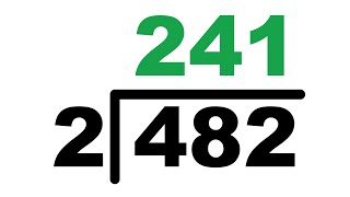 Long Division: 482 divided by 2 | Step-by-Step Math Lesson for Kids & Beginners