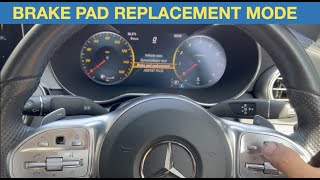 2019 Mercedes  How to activate Brake Pad Replacement Service mode