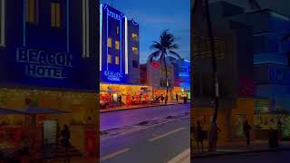 South Beach, Miami At Night.