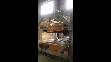 Video of conveyor for 30 meters foam block whole line