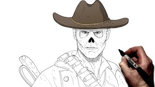 How To Draw The Ghoul | Step By Step | Fallout