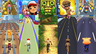 Subway Princess Runner 🆚 Temple Run 2 🆚 Subway Surfers 🆚 Little Singham 🆚 Cat Runner screenshot 1