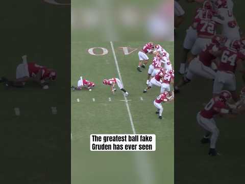 The ball fake was so good, Coach Gruden thought both guys actually slipped!