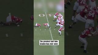 The ball fake was so good, Coach Gruden thought both guys actually slipped!