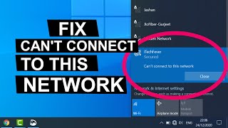 Fix 'Can't Connect to This Network' Error On Windows 10 - WiFi & Internet