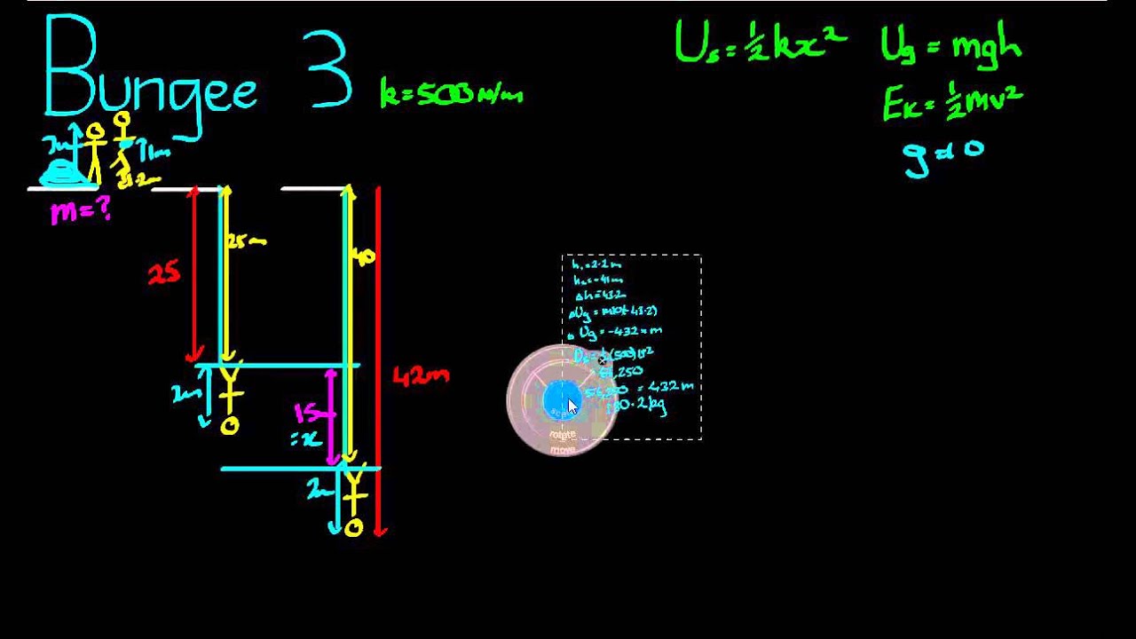 Hooke's Constant Bungee Jumping Example 3 (Part 1) YouTube