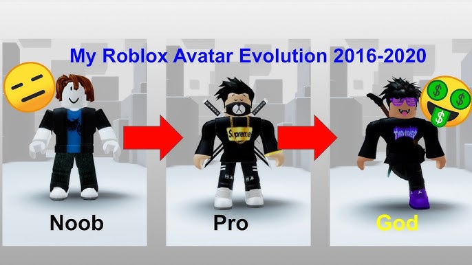 Evolução da minha avatar no roblox [2017-2020] 