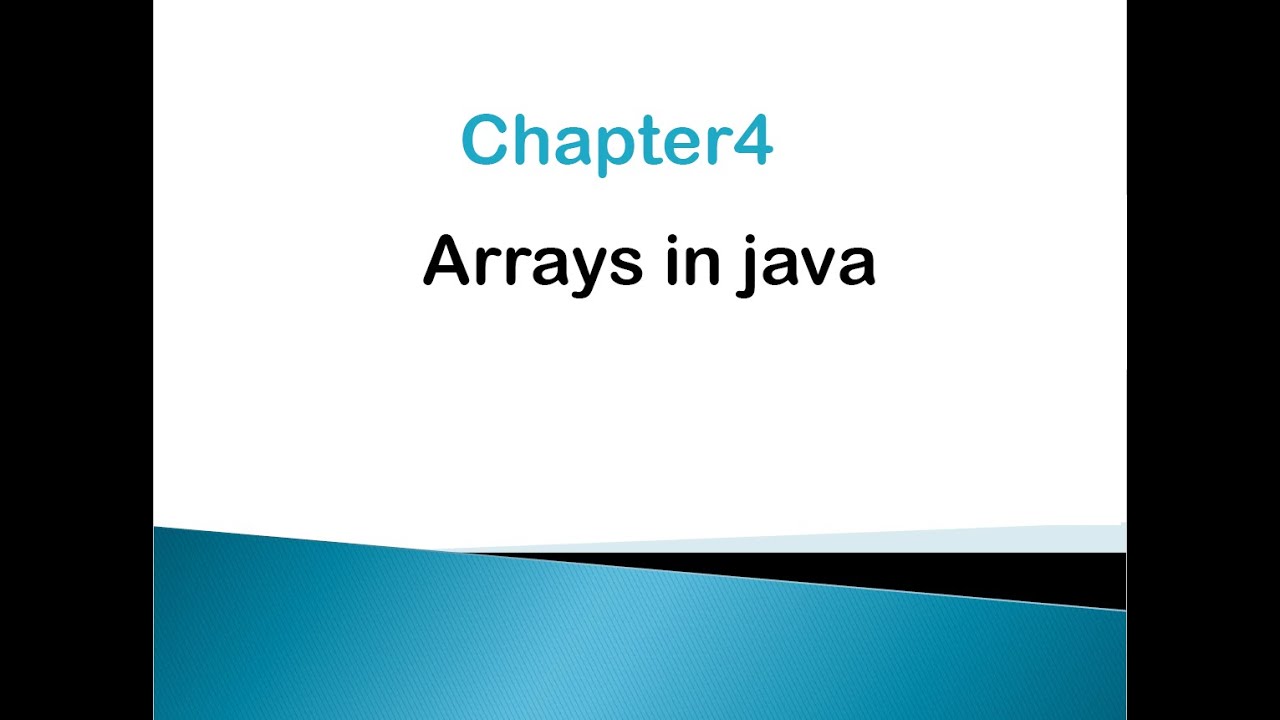 java 1 chapter 5 Arrays - YouTube