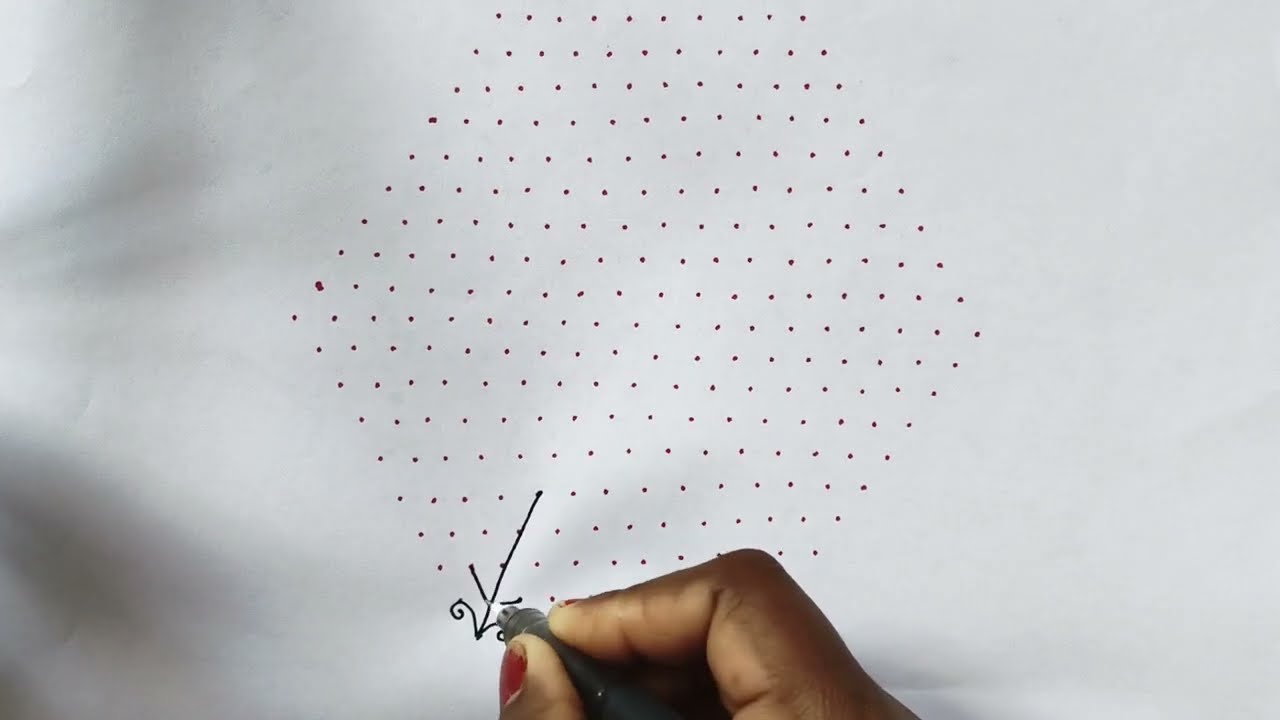 Beautiful Rose rangoli disign/festivalrangoli  /rangolidesigns /dailyrangoli 