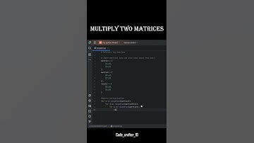 Matrix Multiplication in Python | Multiply Two Matrices Step by Step