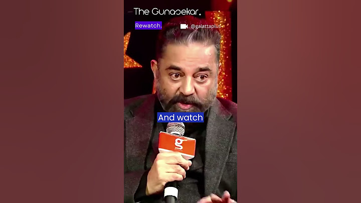 " I do believe " - Kamal Haasan.