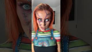 EVIL chucky makeup transformation 😳😱 #sfxartist #sfx #horrorshorts #chucky #scary