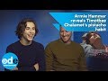 Armie Hammer reveals Timothée Chalamet's pistachio habit