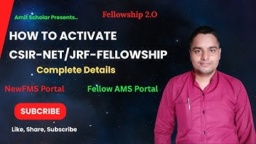 CSIR-NET/JRF-Activation of fellowship #fellowship