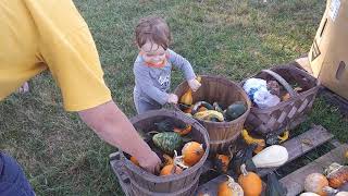 Visiting the pumpkin patch