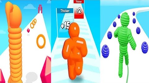 Long Neck Run vs Tall Man Run vs Rope Man Run - Triple Gameplay (Android/iOS).