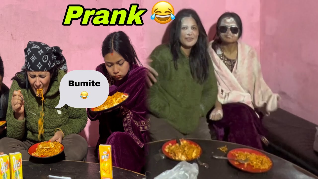 Current chauchau challenge khalda mame ra Bude lai prank gareyo 😂meme la bumete garnu vio