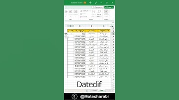 حساب العمر من تاريخ الميلاد فى الاكسل