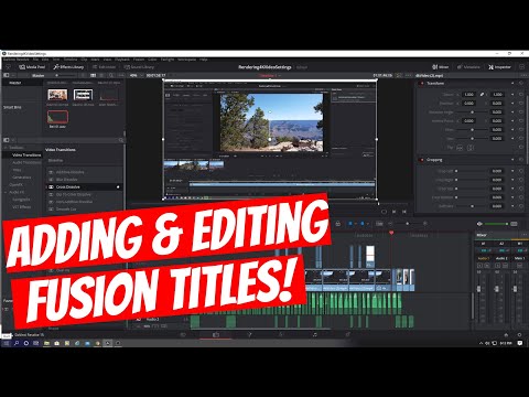 Davinci Resolve 16 - Adding and Editing Custom Fusion Titles in Minutes - Easy!