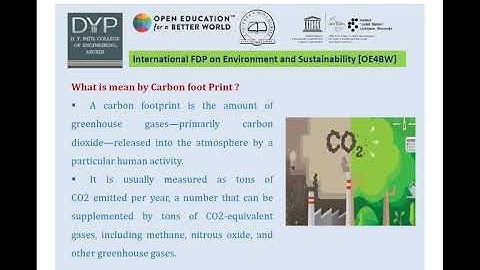 Carbon Footprint  calculation for manufacturing industry IFDP Week 4 Video