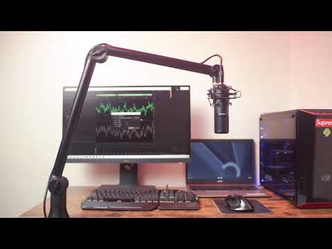 Bietrun Mic Arm Desk Mount(Longer)for Shure SM7B/MV7/Blue Yeti/Nano/Hyperx Quadcast-MJZ04