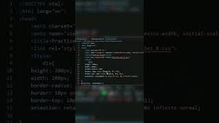 Loading circle  by using css & html #animation #programming #project #frontend #css #html