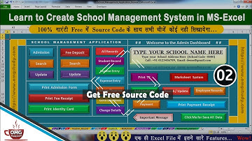 School Management System in Excel - Free || Part - 2  || Get Free Source Code & Create it yourself