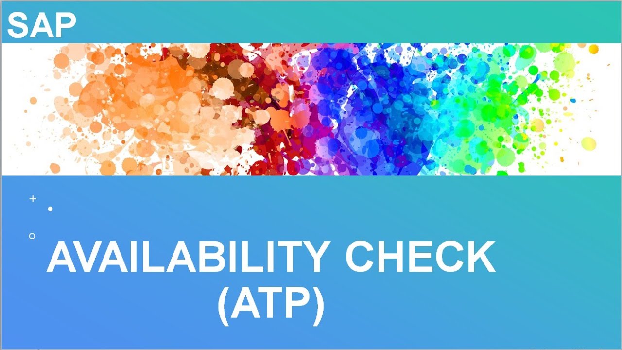 SAP PP- Availability check / Checking group|