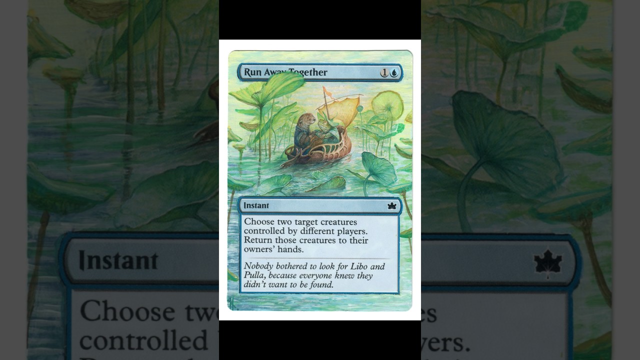 Run Away Together Altered Art MTG Card 
